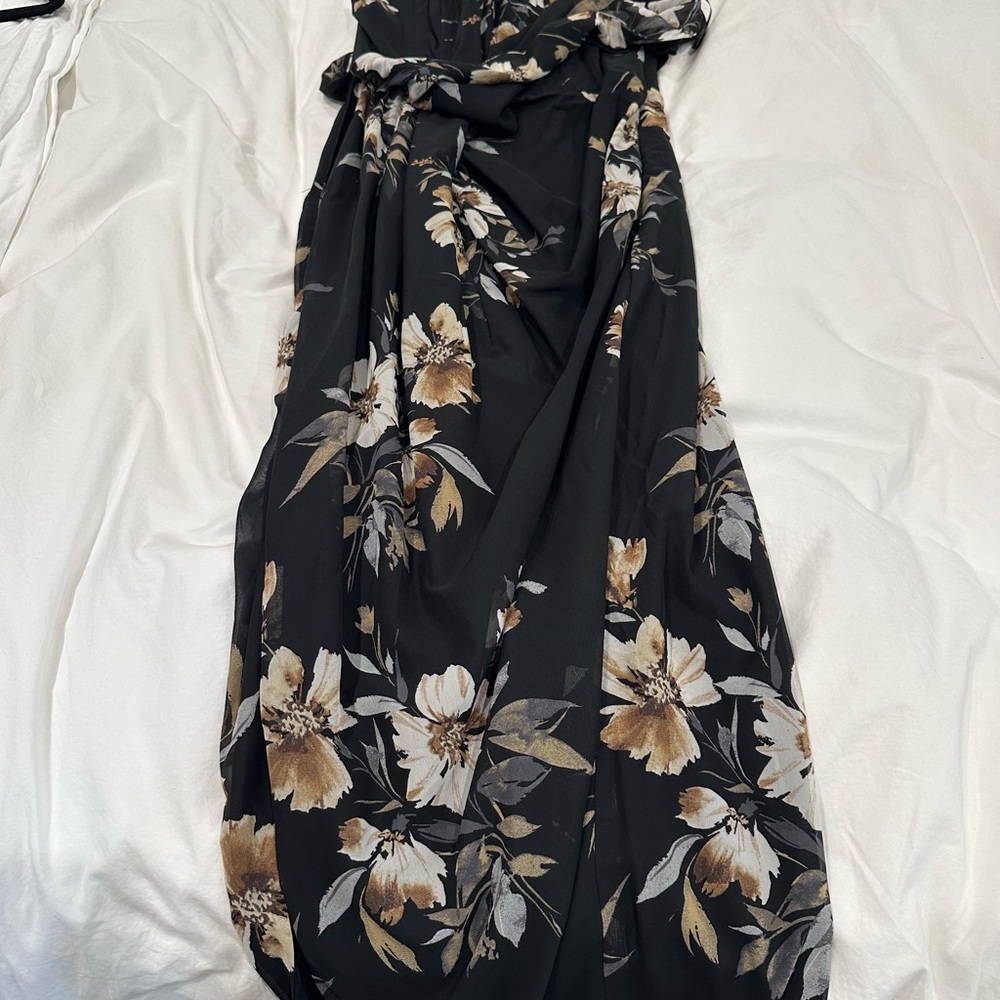 Floral Black Dress